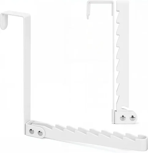 Miniatura 10 de FYY Ganchos para colgar sobre la puerta, 1 paquete plegable plegable sobre la puerta, estante organizador para ahorrar espacio, colgador