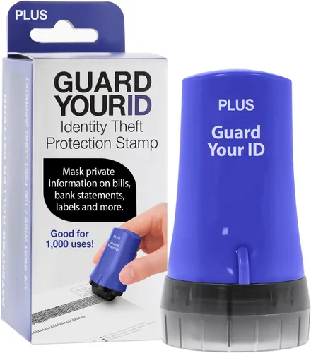 Guard Your ID Advanced Roller 2.0 - Sello de seguridad para prevención de robo de identidad, color azul