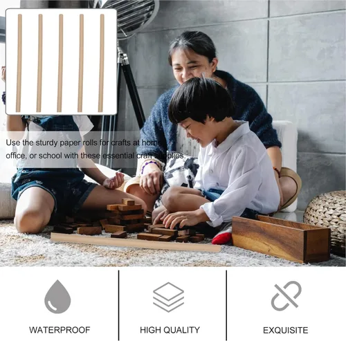 Miniatura 6 de Ipetboom 5 tubos de cartón para manualidades, tubo de papel redondo de 26.6 pulgadas de largo, rollos hechos a mano para caña de pescar y carrete