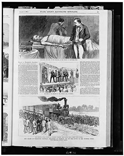 HistoricalFindings Foto: Muerte del presidente Garfield, Incidentes en Elberon, Nueva Jersey, Tren Funerario, 1881