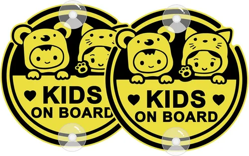Miniatura 16 de Adhesivo para automóvil de bebé a bordo, 2 unidades, para niños a bordo, súper fuerte, reflectante, para dos bebés en el automóvil, calcomanías