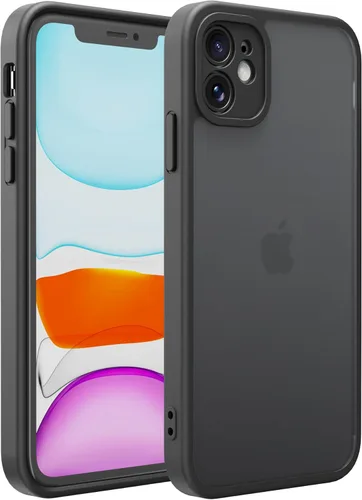 Miniatura 44 de PinLiSheng Funda mate para iPhone 11, funda protectora dura y delgada con protección a prueba de golpes, funda trasera translúcida y mate para Gris