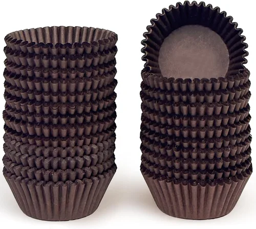 Miniatura 12 de qiqee 300 unidades de forros para magdalenas jumbo naturales forros para muffins de tamaño jumbo tazas para hornear de papel de tamaño jumbo sin