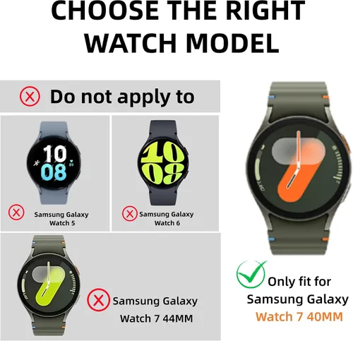 Miniatura 3 de Funda para Samsung Galaxy Watch 7 de 1.575 pulgadas, protector de pantalla flexible y suave de TPU para accesorios Galaxy Watch 7