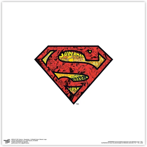 Miniatura 9 de Trends International Gallery Pops DC Comics Superman - Póster de pared con logotipo de mosaico de cómic S-Shield, 12 x 12 pulgadas, versión Versión