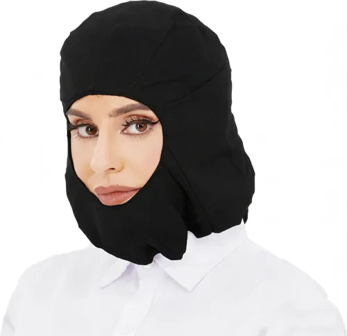 Miniatura 3 de ZMDREAM Disposable Hoods Bouffant Caps Full Face Hair Covers Polypropylene Hair Net Beard Cover Combo Negro