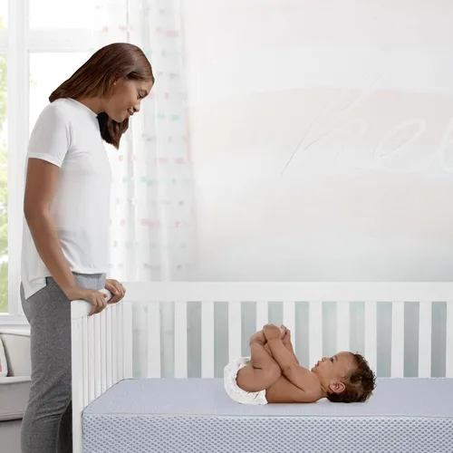 Miniatura 2 de Simmons - Colchón transpirable para cuna y colchón infantil con funda extraíble y lavable a máquina, GREENGUARD Gold - Impermeable - Núcleo de fibra