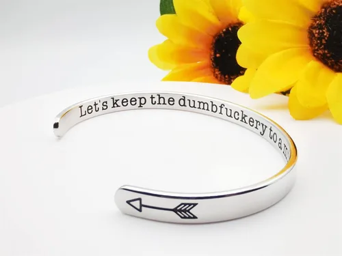 Miniatura 100 de Pulseras inspiradoras para mujer, joyería de acero inoxidable, con refranes, pulsera motivacional con mensaje oculto, pulseras grabadas para mejor