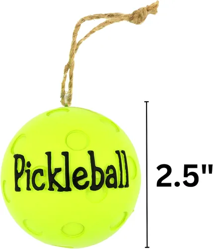 Miniatura 2 de Needzo Adorno de Navidad de Pickleball, decoración festiva para árbol de vacaciones, regalo para amantes de las bolas de pepinillo, 2.5 pulgadas