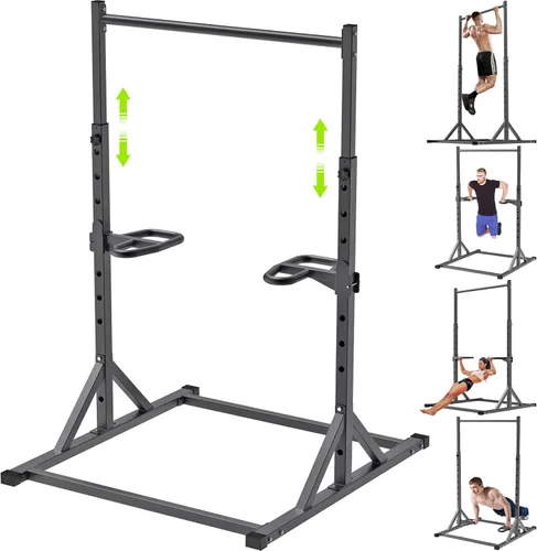 Miniatura 12 de SELEWARE Accesorios de jaula eléctrica, manijas de inmersión, estaciones de dominadas y accesorios de entrenamiento multiagarre Accesorio de barra