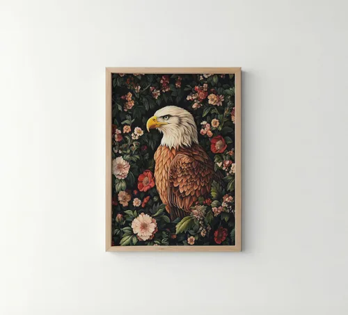 Miniatura 33 de Póster de Arte de Luna Llena, Estilo William Morris Retro de Mediados de Siglo Botánico Victoriano Academia Oscura Decoración Gótica Galería 10a