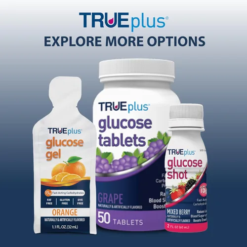 Miniatura 6 de TRUEplus Bolsa de gel de glucosa, sabor a ponche de frutas, 0.53 oz de carbohidratos de acción rápida, sin grasa, sin gluten, soporte rápido