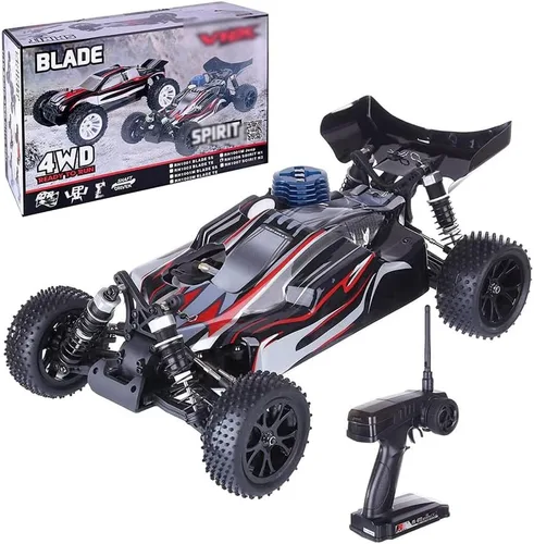 Miniatura 8 de Coche RC 4WD 60KM/H Vehículo RC todoterreno de alta velocidad con motor Nitro, camión de escalada con control remoto de 2.4G para adultos, con Azul