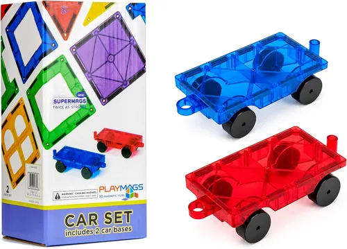 Miniatura 9 de Playmags - Azulejos magnéticos para niños – Juego de construcción con imanes de 100 piezas para niños pequeños de 1 a 5 años Juguete Stem