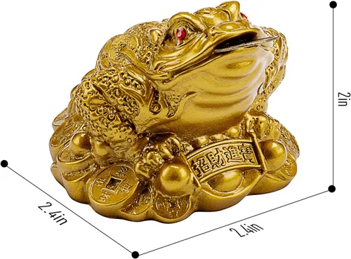 Miniatura 5 de Wschic Rana de Dinero Feng Shui, Decoración de Sapo de Dinero de la Suerte, Ideal para Atraer Riqueza