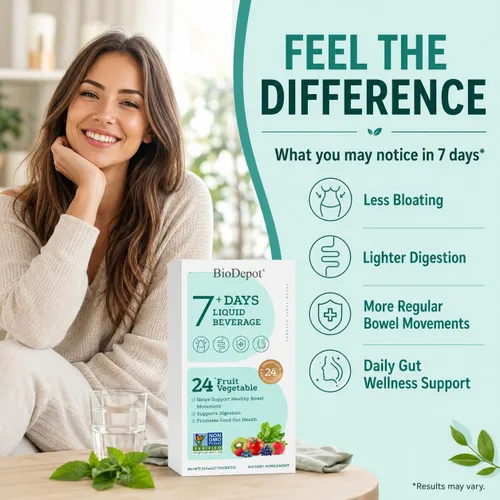 Miniatura 2 de 7 días de limpieza del colon bebida líquida para la salud intestinal, desintoxicación y limpieza para mujeres y hombres, 24 complejo de frutas