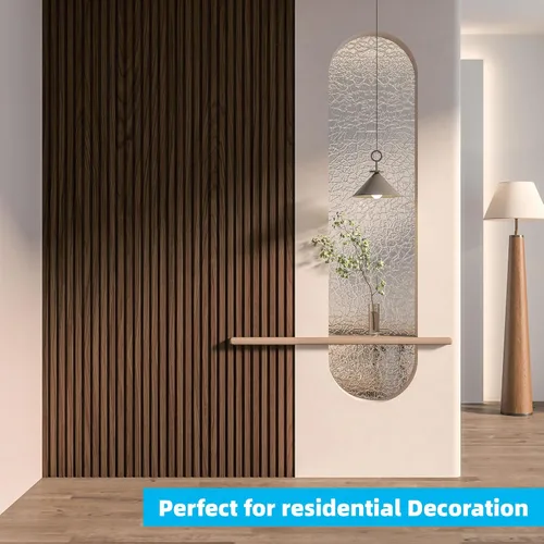 Miniatura 9 de Art3d Paneles de listones de madera de 6 piezas para decoración interior elegante y decoración de techo, panel texturizado 3D de MDF para techo