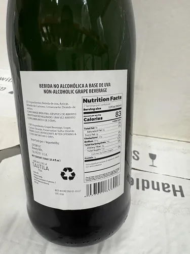Miniatura 2 de Senorio de la Tautila Espumoso Blanco Vino Espumoso Blanco Espumoso 0,0% sin alcohol de España 25.4 fl oz, Certificado Halal y Vegano (1 Botella)