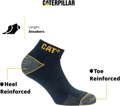 Miniatura 2 de 6 pares de calcetines de trabajo reforzados para hombre, prevención de accidentes, algodón