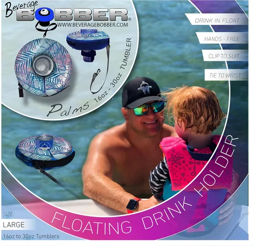 Miniatura 2 de Human Bobber Soporte inflable flotante para bebidas para piscina, flotadores de barra para bebidas para adultos para sostener latas de cerveza, taza