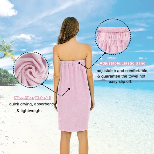 Miniatura 3 de Toalla de baño rosa para mujer, talla extragrande, toalla de ducha para mujer, talla XXL, para viajes a la piscina