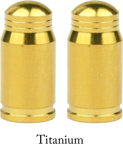 Miniatura 4 de Bicicleta 2X Titanio 4X Aluminio Presta Válvula Cap (Oro 4X Aluminio y 2X Titanio)