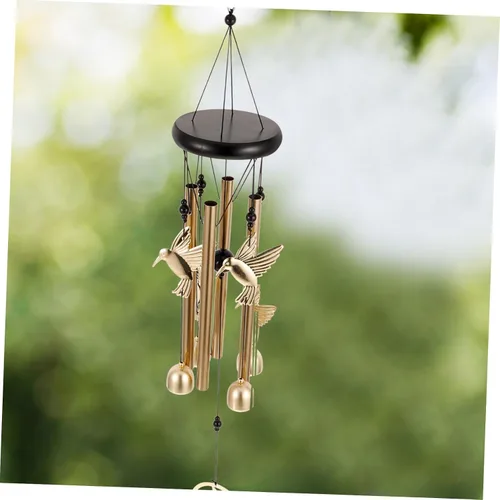 Miniatura 3 de Abaodam Campana de viento de colibrí para decoración al aire libre, tubos de aluminio, campana colgante de jardín para patio, campanillas de viento