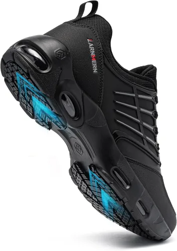 Miniatura 6 de LARNMERN Zapatos antideslizantes para hombre, servicio de alimentos, trabajo, impermeables, con amortiguación de aire, zapatillas de cocina, chef