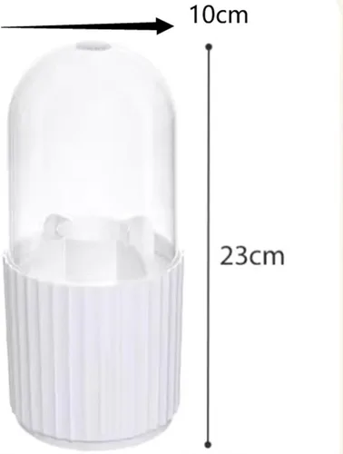 Miniatura 2 de Organizador de cosméticos de plástico para brochas de maquillaje, caja de almacenamiento giratoria para maquillaje, organizador de maquillaje