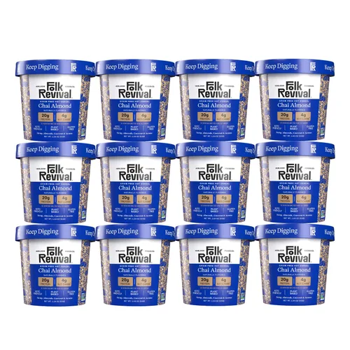 Miniatura 12 de Folk Revival Blueberry Almond Keto Instant 'Oatmeal' – 0.71 oz de proteína, 0.71 oz de carbohidratos netos, alto en fibra, sin OMG, sin gluten