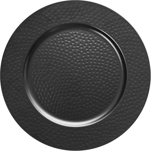 Miniatura 18 de Platos Base Plateados, Juego de 6 Platos Base para Servir para Mesa de Comedor, Boda, Eventos - 13 Pulgadas plateado (Round-Silver)