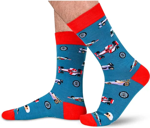 Miniatura 2 de SOCKFUN Calcetines de regalo para hombre con diseño de dados de póquer con dientes matemáticas Bestmen Einstein Golf Crew