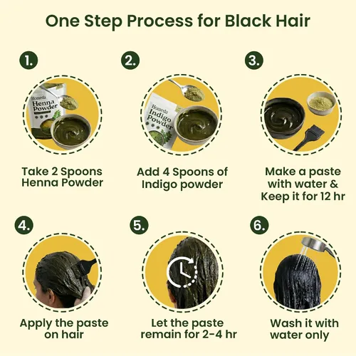 Miniatura 7 de Polvo índigo orgánico y negro de henna en polvo para el cabello (7 oz - 3.5 oz cada uno) - Índigo de henna natural para tinte de cabello