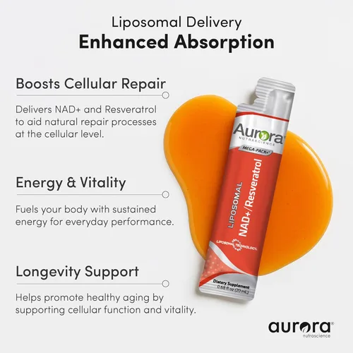 Miniatura 5 de Vida Lifescience Suplemento líquido liposomal NAD+ con resveratrol - NAD Plus para energía celular y apoyo al envejecimiento saludable, vegano, sin