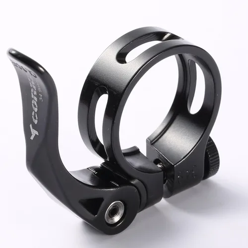 Miniatura 2 de Corki Abrazadera de tija de sillín de bicicleta de liberación rápida de los ciclos, negro anodizado con chorro de arena KC89 de la aleación