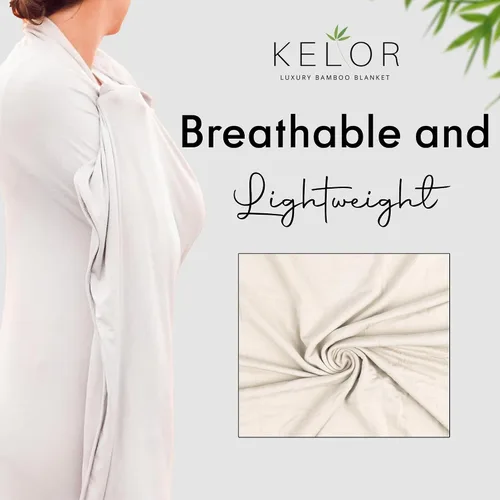 Miniatura 32 de K E L O R Luxury Cooling Travel Blanket - Stretchy, Lightweight Soft & Breathable Shawl Wraps for Women