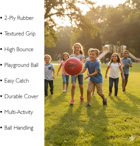 Miniatura 3 de Voit Pelota de juegos infantil, 13 pulgadas, color rojo