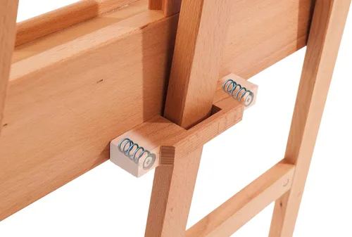 Miniatura 7 de Mabef Caballete de lira de madera M/11, caballete ajustable para artistas de interiores, madera de haya, soporta hasta 22 libras, soporte de lona