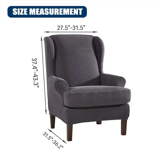 Miniatura 2 de Morbuy Funda para silla Wingback, fundas impermeables para silla con respaldo de ala, fundas elásticas lavables para silla con respaldo de ala