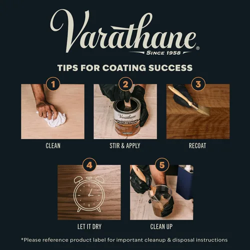 Miniatura 6 de Varathane - Poliuretano Ultimate a base de aceite, un cuarto de galón, acabado semi-brillante