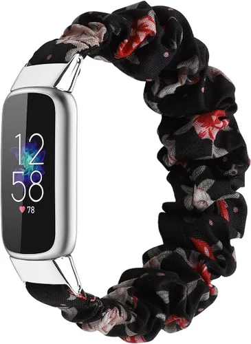 Miniatura 9 de Correas elásticas compatibles con Fitbit Luxe Bands, pulsera elástica de tela suave de repuesto para Fitbit Luxe Fitness Tracker, pequeña/grande