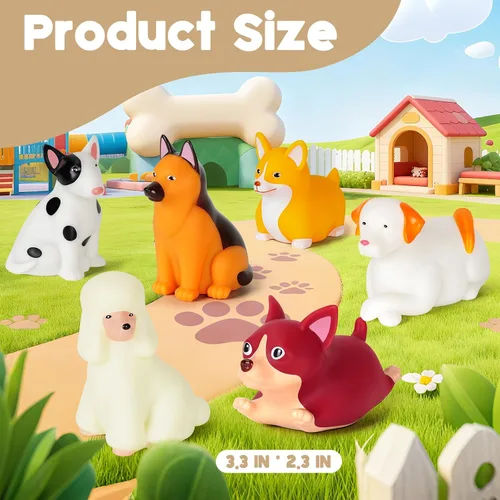 Miniatura 5 de Juguetes de Baño para Niños Pequeños de 1-3 años: Set de 6 Piezas de Juguetes de Baño de Perro Iluminados, Juguetes de Baño para Bebés, Juguetes