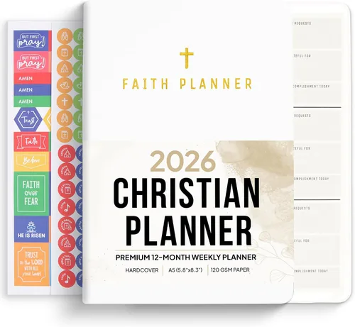 Miniatura 8 de Agenda cristiana 2026 y diario de oración Fortalece tu relación con Dios y navega mejor por su camino por ti Agenda diaria con versículos
