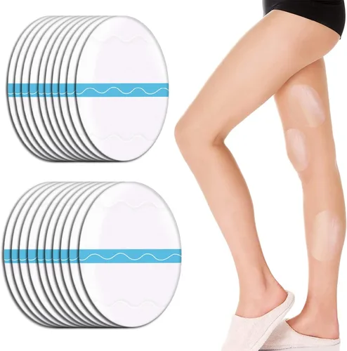 Adhesivos antirozaduras para el interior del muslo, 20 piezas de cinta autoadhesiva impermeable para muslos, almohadillas invisibles para rodilla y