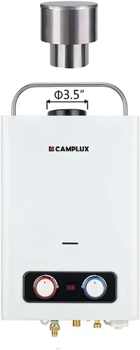 Miniatura 3 de CAMPLUX - Tapa de lluvia de 3.54 pulgadas para calentador de agua sin tanque BD158 BW158, tapa de acero inoxidable a prueba de lluvia y viento