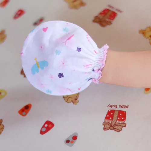 Miniatura 7 de RATIVE Manoplas de bebé de algodón orgánico antiarañazos para recién nacidos de 0 a 6 meses Esenciales para bebés imprescindibles para niños y niñas