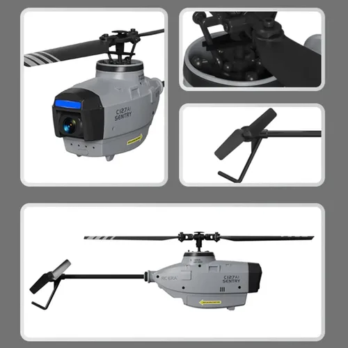 Miniatura 8 de RC ERA C127AI Helicóptero RC para Adultos, Hormiga Negra de 4 Canales con Motores Sin Escobillas de Control Remoto, Vehículo Aéreo No Tripulado