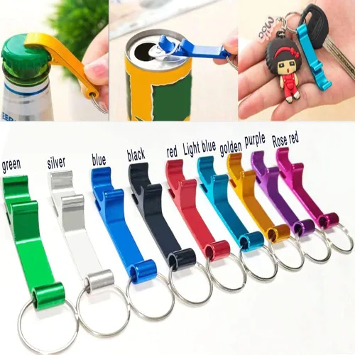 Miniatura 4 de 200 llaveros de aluminio de colores, abrebotellas de cerveza de bebidas de soda, llavero, para cocina/boda/bar/fiesta 200 piezas