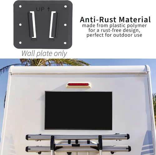 Miniatura 6 de VIVO Soporte grande para TV RV, VESA máximo 400 x 400, soporta hasta 44 libras, placa de pared de polímero de plástico para campamento, camión