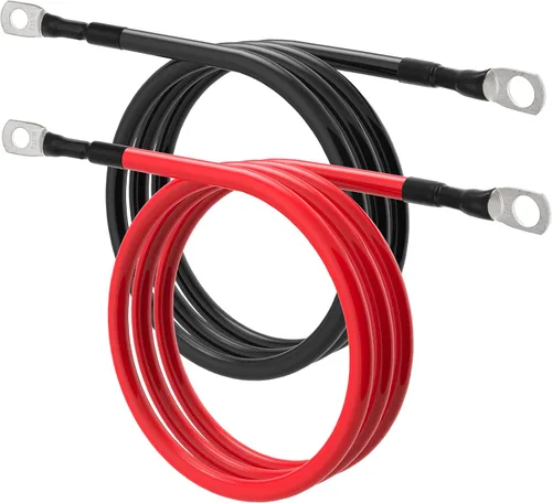 Miniatura 25 de Cable de batería 1/0 AWG 1/0AWG Calibre Cables de inversor de batería para automotriz, solar, marino, barco, RV, automóvil, motocicleta